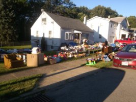 Yard sale, Day 2.  Half of the things were had  were already gone.